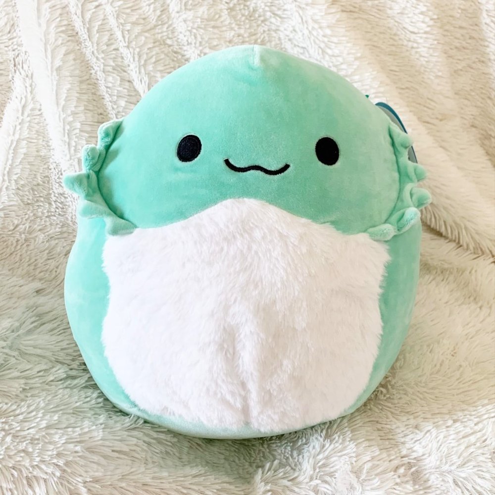 2022 Squishmallow 11” Abe Bearded Dragon Teal Fuzzy Belly Kelly Toy